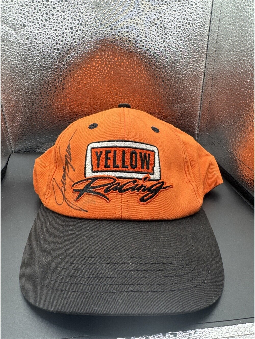 VTg "Yellow Racing” Snapback Hat/Cap Signed by Jimmy Spencer Xx